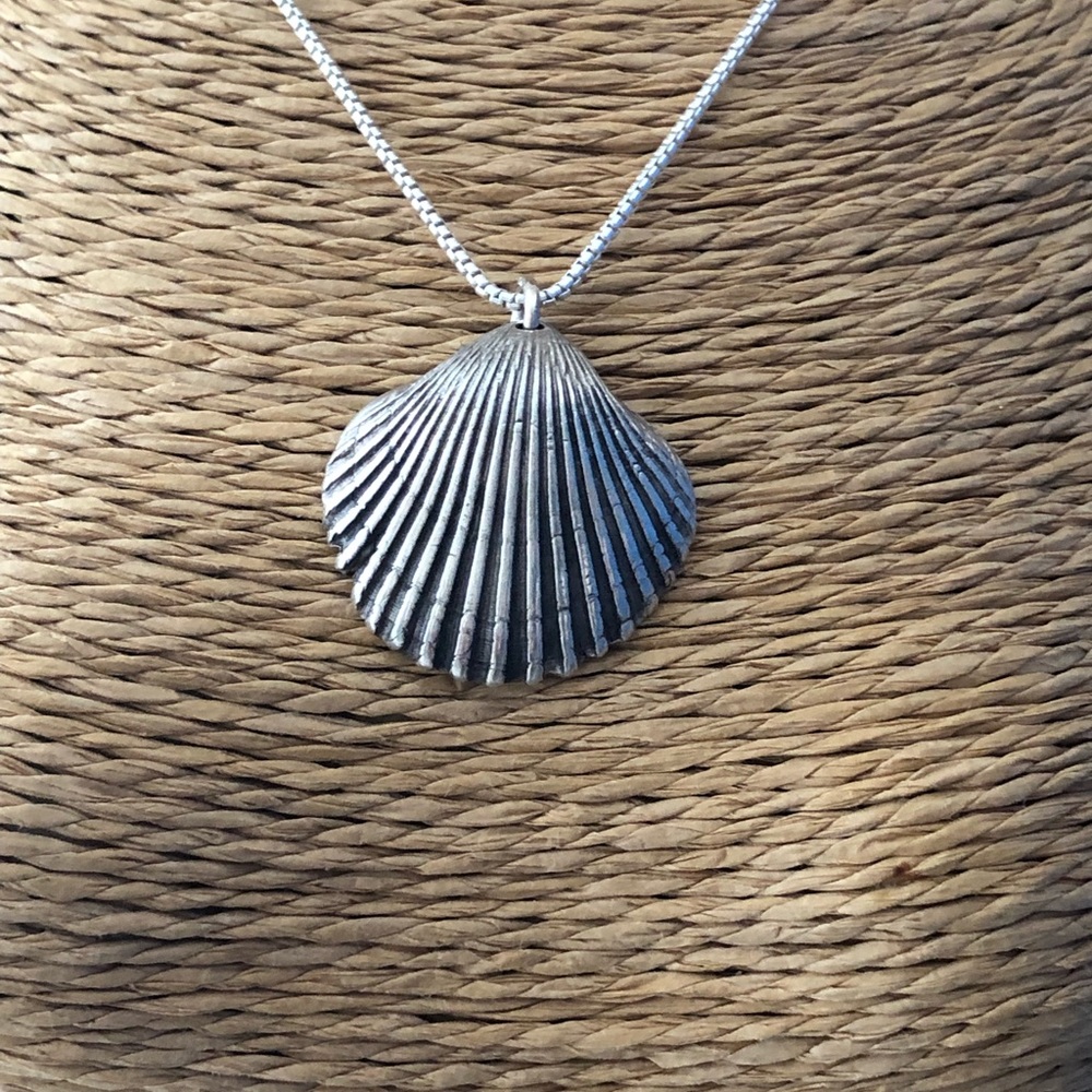 Shell Pendant and Matching Shell Earrings